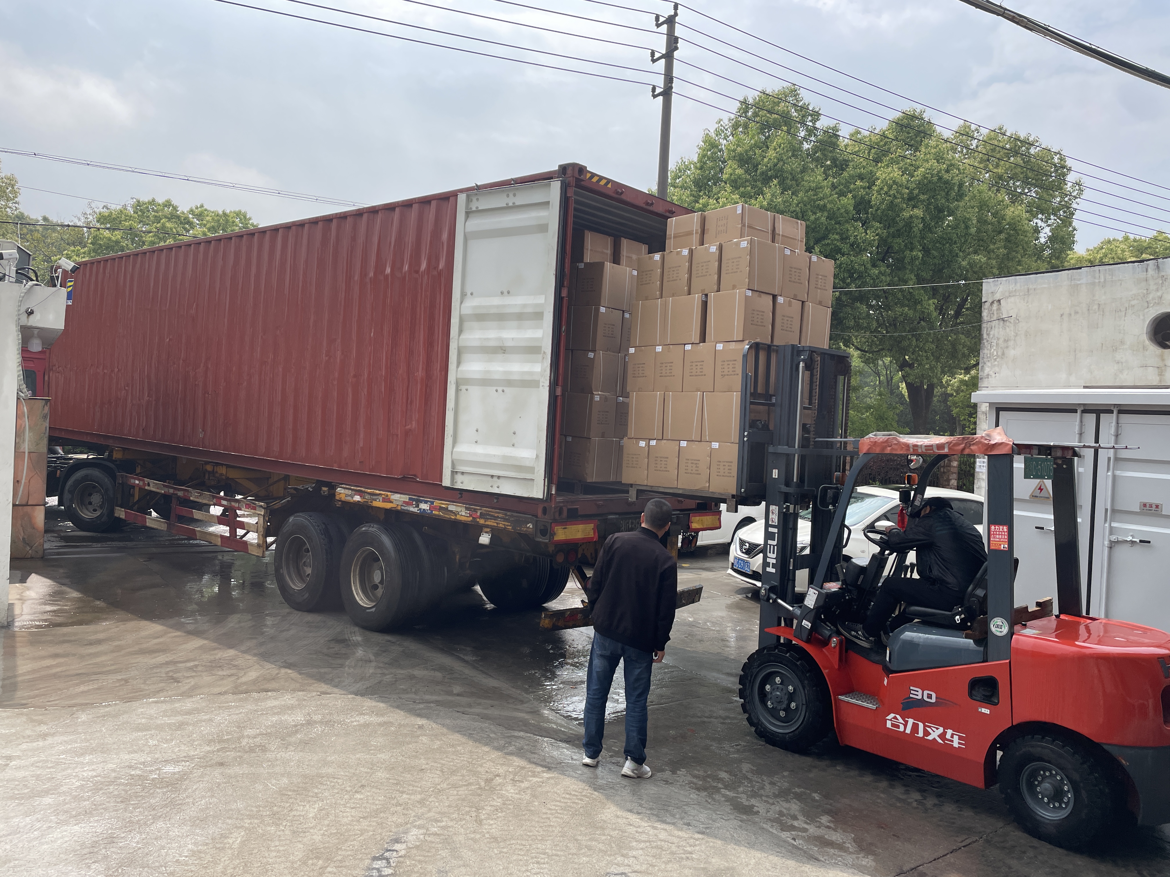 Încărcare de containere de 40HQ